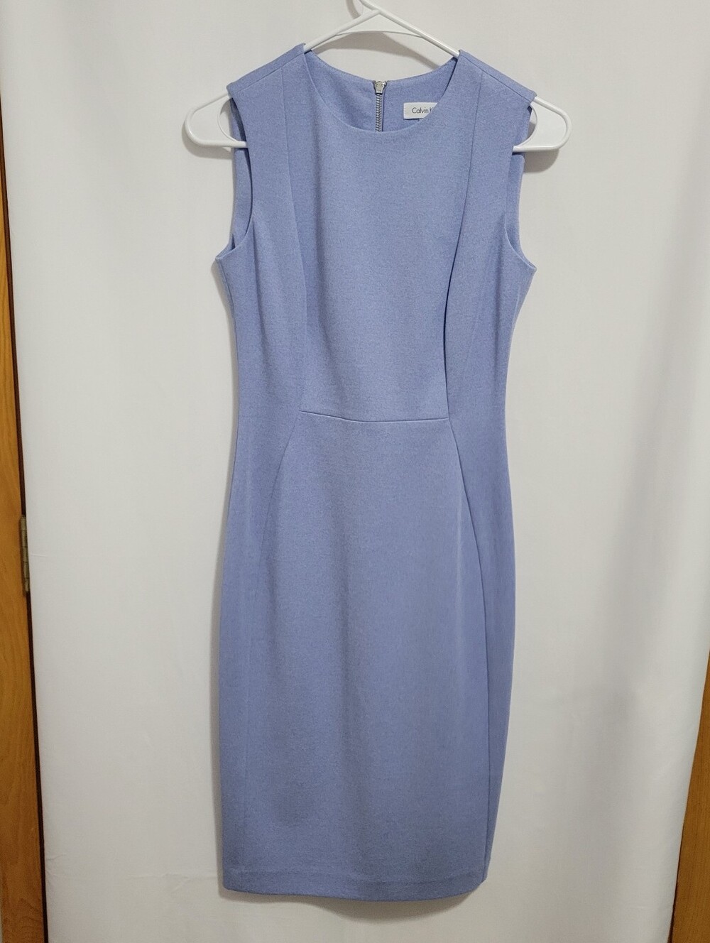 Calvin Klein Light Blue Sleeveless Sheath Dress, Size 2